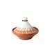 Tajine Ikat Terracotta 22 Cm Rood Wit 0300042.12119 