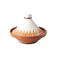 Tajine Ikat Terracotta 28 Cm Rood Wit 0300084.12119 