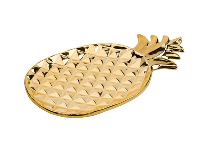 Pineapple Gold Deco-schaal 35x20.5cm 