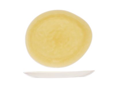 Spirit Mustard Bord Ovaal 32.5x28.5cm 