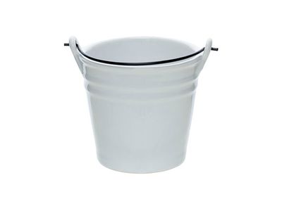 Bucket White Mini Emmer D10.3xh9.7cm 40c 