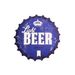 Placemat Kroonkurk Look Blauw Beer D38cm  