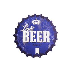 Placemat Kroonkurk Look Blauw Beer D38cm  