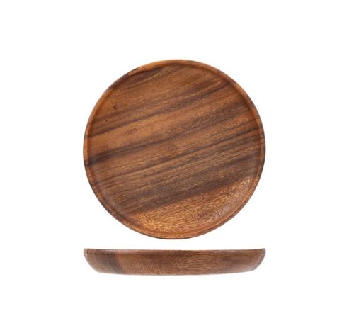 Acacia Plateau En Bois Rond 20x2.5cm   Cosy & Trendy