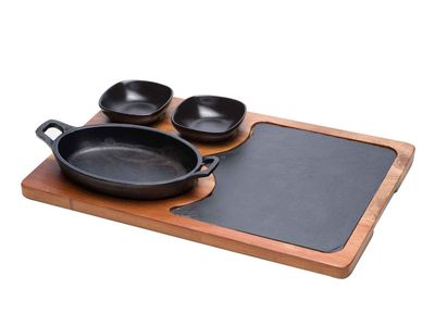 Grillpan Set4 Dlg 38,5x25xh1,5cm 