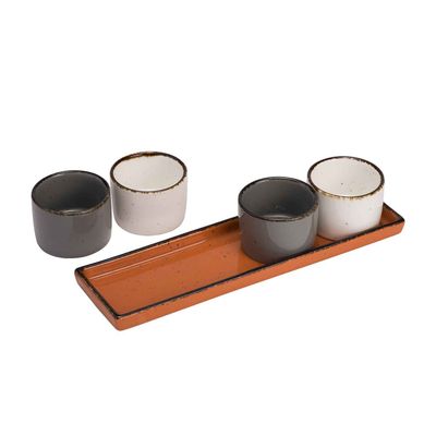 Brisbane Mix Set Apero 5-pcs 24x6,5xh4,8 1 X 24x6.5cm - 4 X D5.8xh4.2cm 