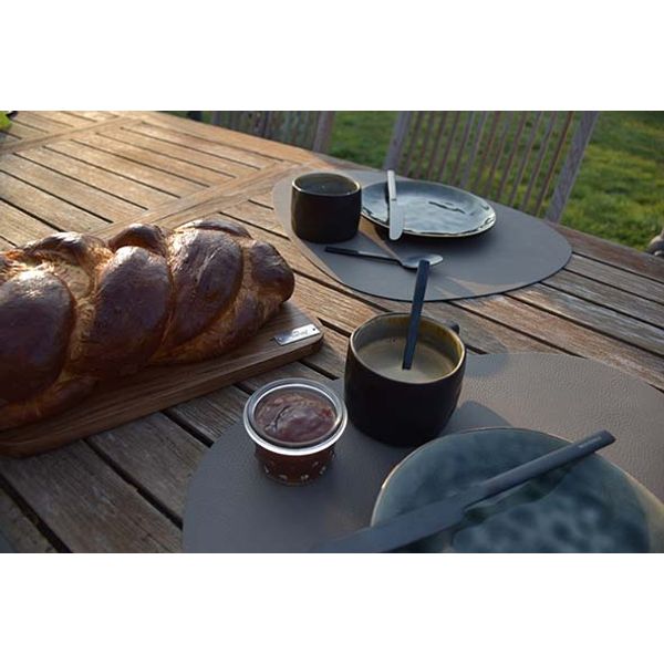 Placemat Leder Bruin 30,5x39cm Organisch  