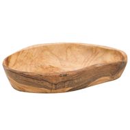 Organic Slakom Natuur 20-24x14x5cm Lang Werpig Olijfhout 