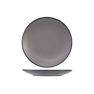 Speckle 2 Grey Assiette Plate D27cm Bord Noir 