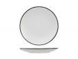 Speckle 2 White Dessertbord D19.5xh2.5cm Zwarte Boord