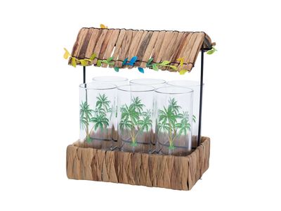 Verre Longdrink Decal Set6 Cabane Tiki 