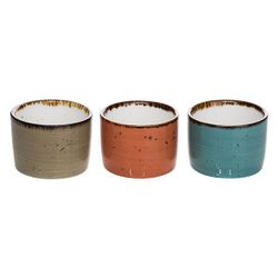 Cosy & Trendy Brisbane Pot Apero 3 Ass D5,8xh4,2cm Bleu-grey-orange 