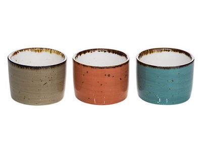 Brisbane Aperopotje 3 Ass D5,8xh4,2cm Bleu-grey-orange