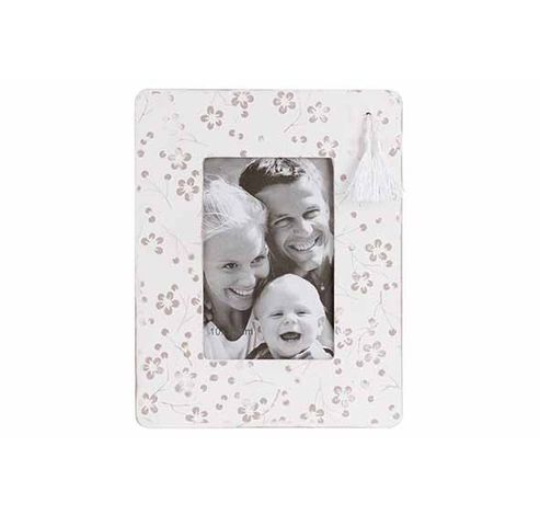 Fotokader Flower Wit 23,2x18,2xh1,3cm Re Chthoek Hout  Cosy & Trendy