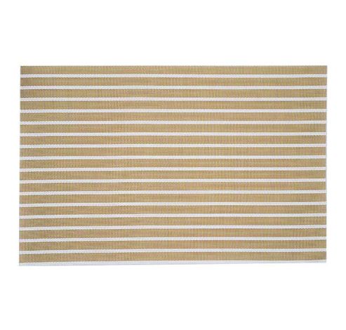 Placemat Pvc Gewoven Wit-goud 45x30cm   Cosy & Trendy