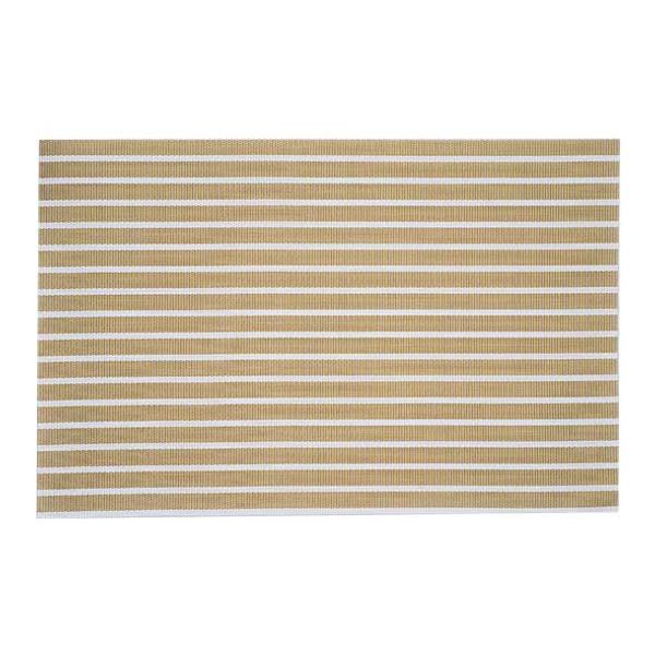 Placemat Pvc Gewoven Wit-goud 45x30cm  