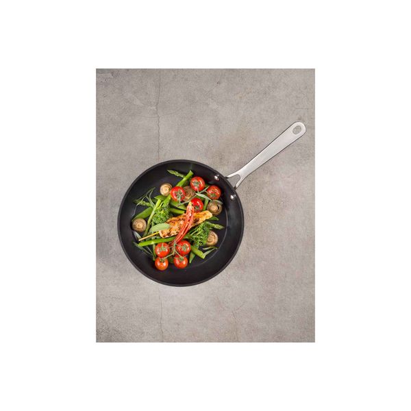 Cosy & Trendy Healthy Pan Alu Braadpan Zwart-zwart D28 Steel Roestvrij Staal-allevuren-conisch