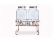 Sapdispenser Met Voet 2x3,5l Set2 13.5x20xh25cm - Houder 34x18xh18.5cm