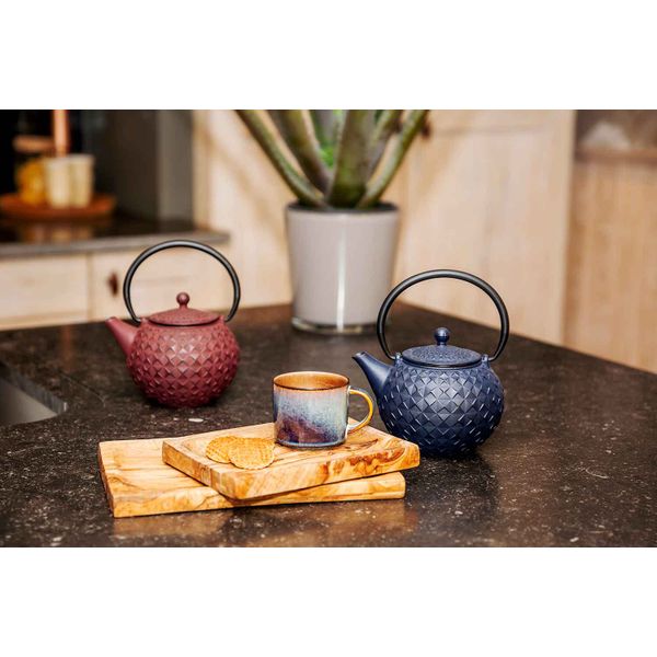 Cosy & Trendy Sakai Theepot Blauw 1l Gietijzer Incl Filter