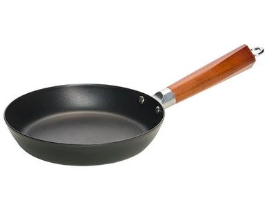 Authentic Cook Braadpan D22cm Koolstofstaal Wooden Handle