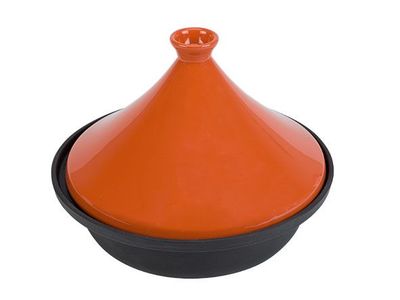 Tajine Zwart-oranje D30cm Inductie 