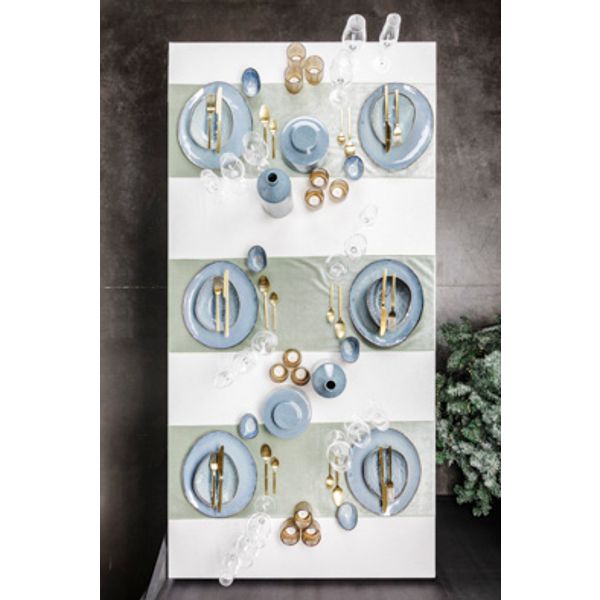 Cosy & Trendy Aicha Blue Plat Bord 27x23cm Ovaal 