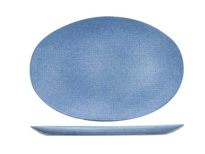 Sajet Blue Plat Bord 35x24cm Ovaal 