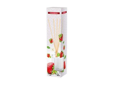 Geurdiffuser 45ml Aardbei D4.3xh20.3cm Tot 4 Weken