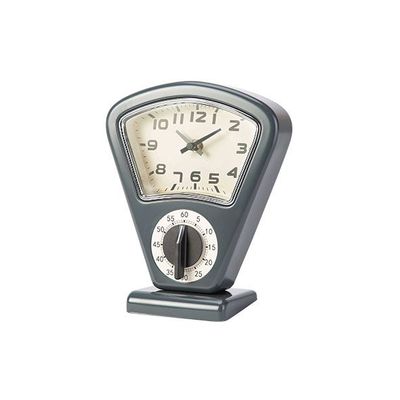 Timer Et Horloge Gris 17,5x10xh21cm  