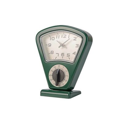 Timer En Uurwerk Groen 17,5x10xh21cm Vorm Keukenweegschaal  Cosy & Trendy