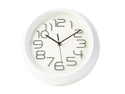 Wanduurwerk Wit D26xh5,3cm Rond 