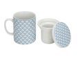 Tisaniere Deco Blauw D8xh10,5cm 28cl 
