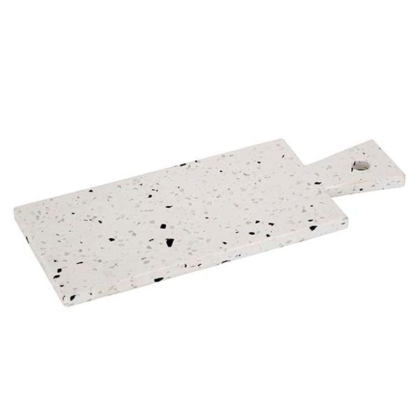 Terrazzo Tray 30x12cm Wit Rechthoek  