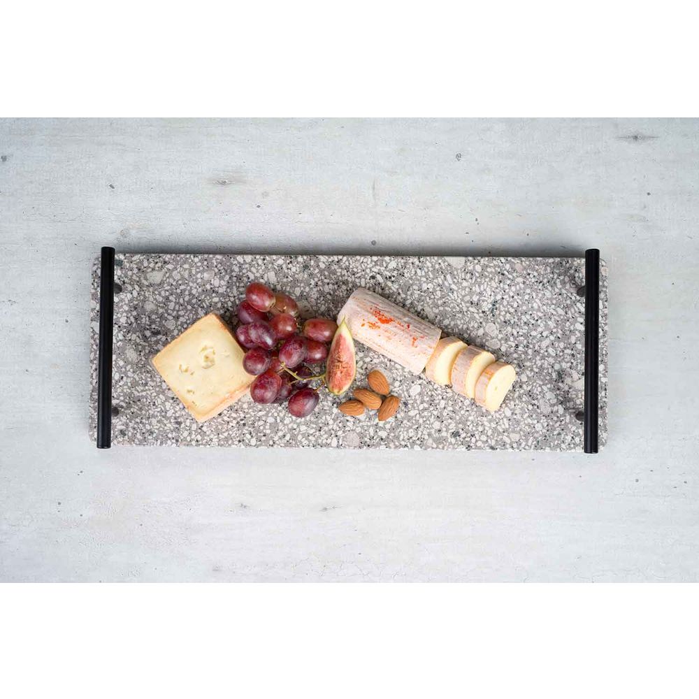 Cosy & Trendy Serveerschalen en-borden Medical Stone Tray Handles Zwart Metaal 40x15cm Rechthoek