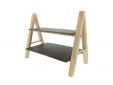 Etagere 2lagen Leisteen -dennenhout Sta Nder - 32x27x18cm