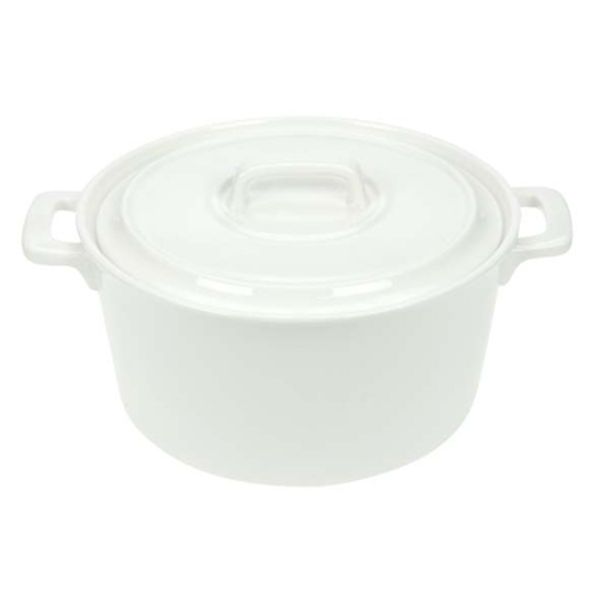 Clio White Potje Met Deksel 75cl D15,3x7 ,3cm 