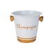 Cosy & Trendy Champganeemmer Wit-tekst Champagne Goud Handvat Goud D20xh19cm - Gegalvaniseerd