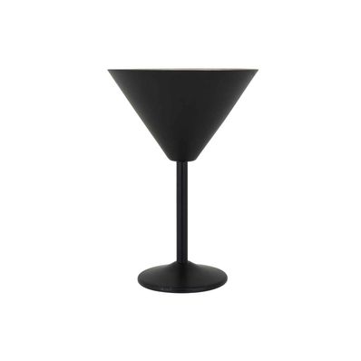 Black Verre Martini 35cl D12,5xh18cm Black Outside - Inox Mat Inside 