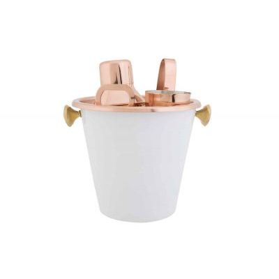 White-copper Barset 6-dlg 17x15x18cm White Outside - Copper Inside  Cosy & Trendy