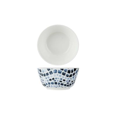 Mosaic Blue Bol D15xh7,6cm New Bone China  Cosy & Trendy