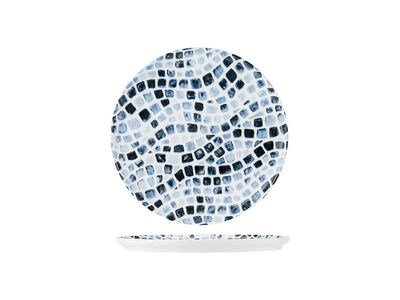 Mosaic Blue Dessertbord D19cm New Bone China