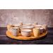 Cosy & Trendy Azra 14dlg Draaischotel D40cm Bamboe Bowl 6x 9x4,8 - 6x 5,6x6,7 - 1x 15x4,8