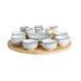 Cosy & Trendy Azra 14dlg Draaischotel D40cm Bamboe Bowl 6x 9x4,8 - 6x 5,6x6,7 - 1x 15x4,8