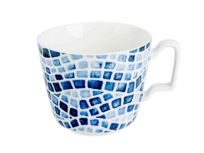 Mosaic Blue Tas D9xh6,3cm 20cl New Bone China