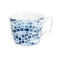 Mosaic Blue Ontbijttas 39cl D10,5xh8,8cm New Bone China 