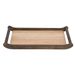 Cosy & Trendy Dienblad Rechthoek Hout Met 2xhandvat Rond Antiek - 40x24xh4cm