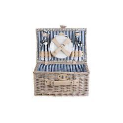 Cosy & Trendy PICKNICKMAND 4P-BESTEK-BORDEN-WIJNGLAZEN 