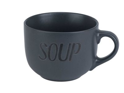 Soup Dark Grey Beker 'soup' D11xh8,5cm 51cl
