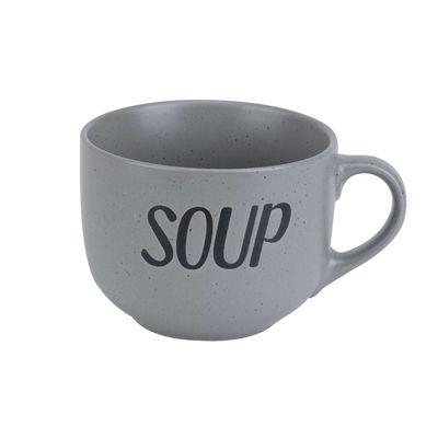 Soup Grey Beker 'soup' D11xh8,5cm 51cl  Cosy & Trendy