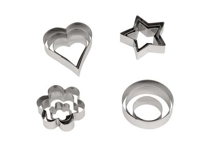 Decoupoir Set12 Coeur-etoille-ronde-fleu R 3.1-8.1cm H2cm